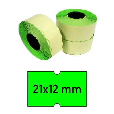 Price tags 21x12 mm green