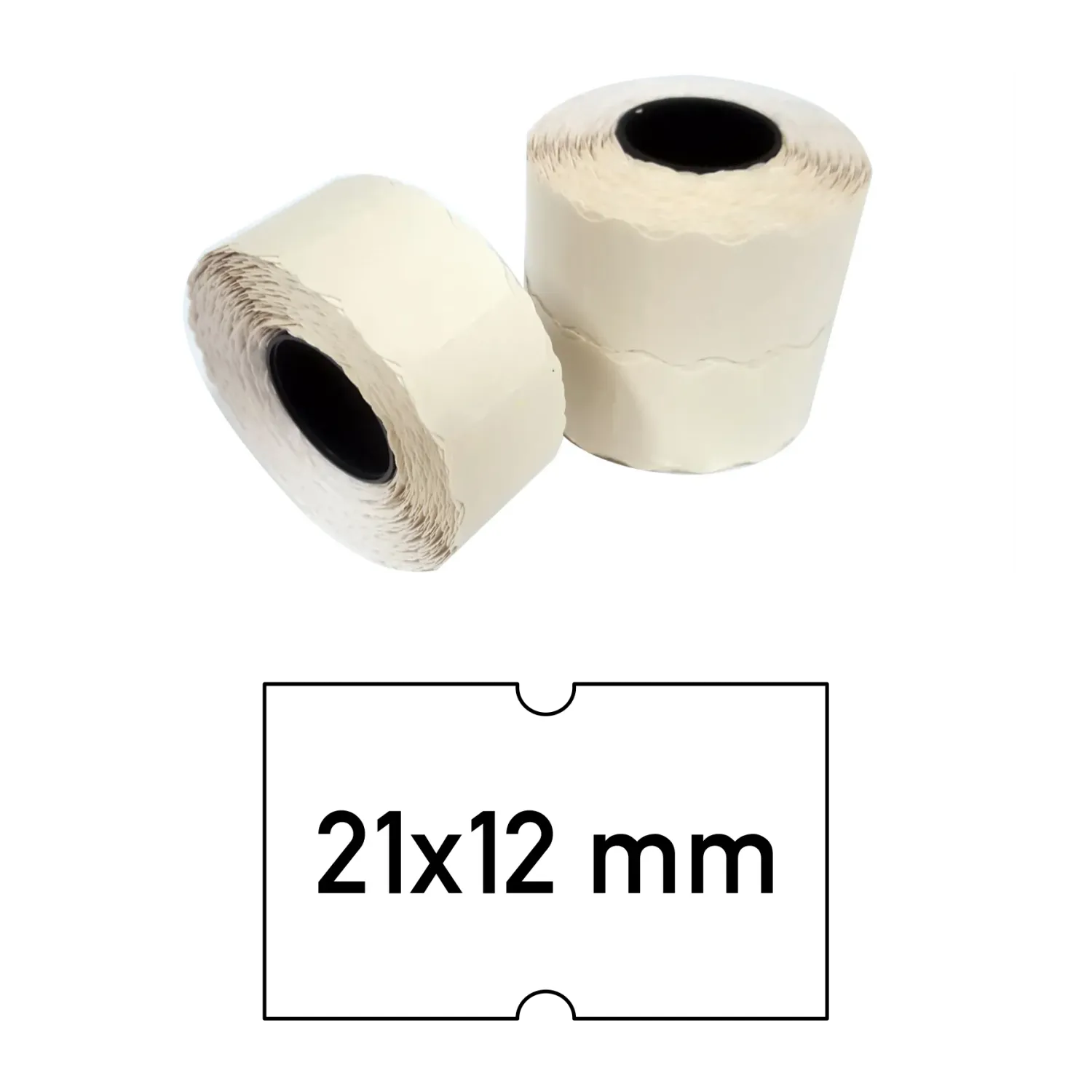 Price tags 21x12 mm white