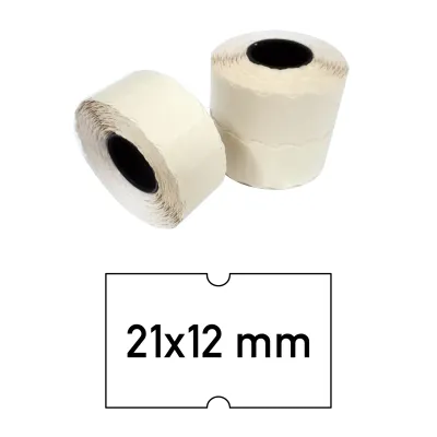 Price tags 21x12 mm white