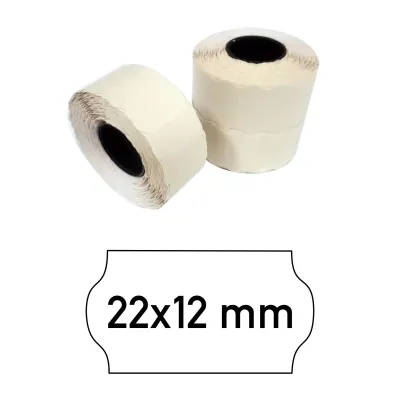 Price tags 22x12 mm white