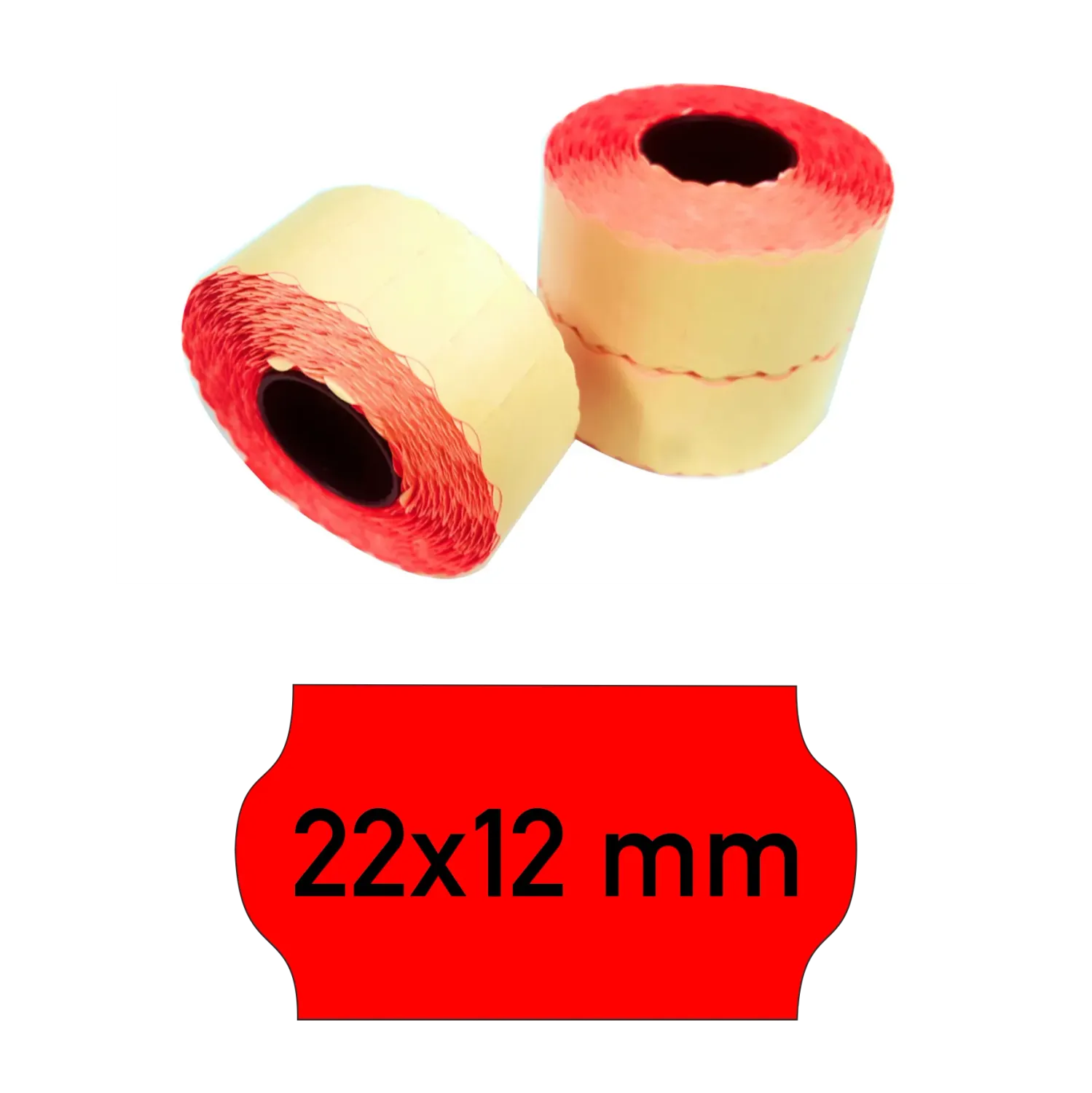 Price tags 22x12 mm red