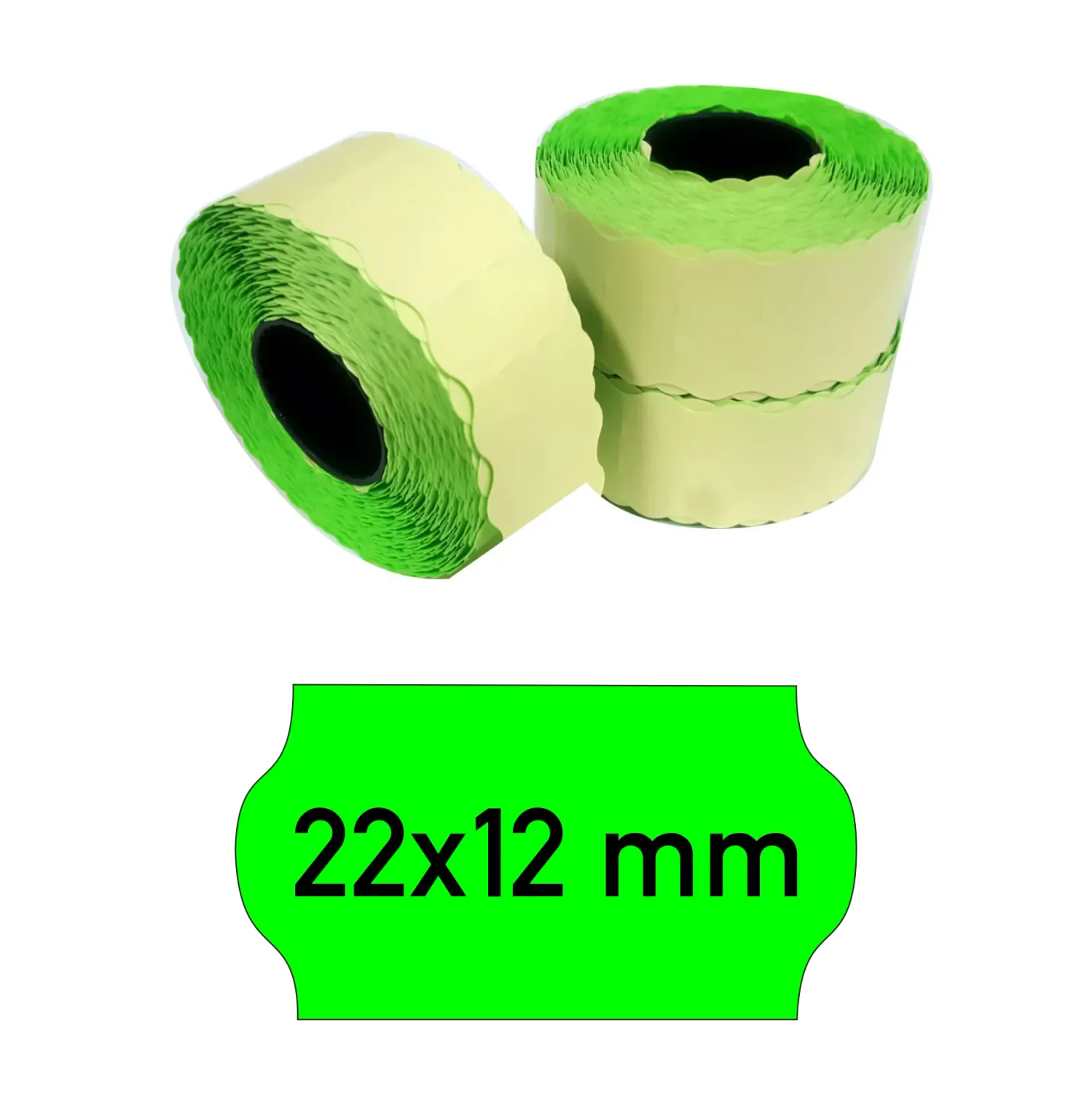 Price tags 22x12 mm green