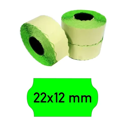 Price tags 22x12 mm green