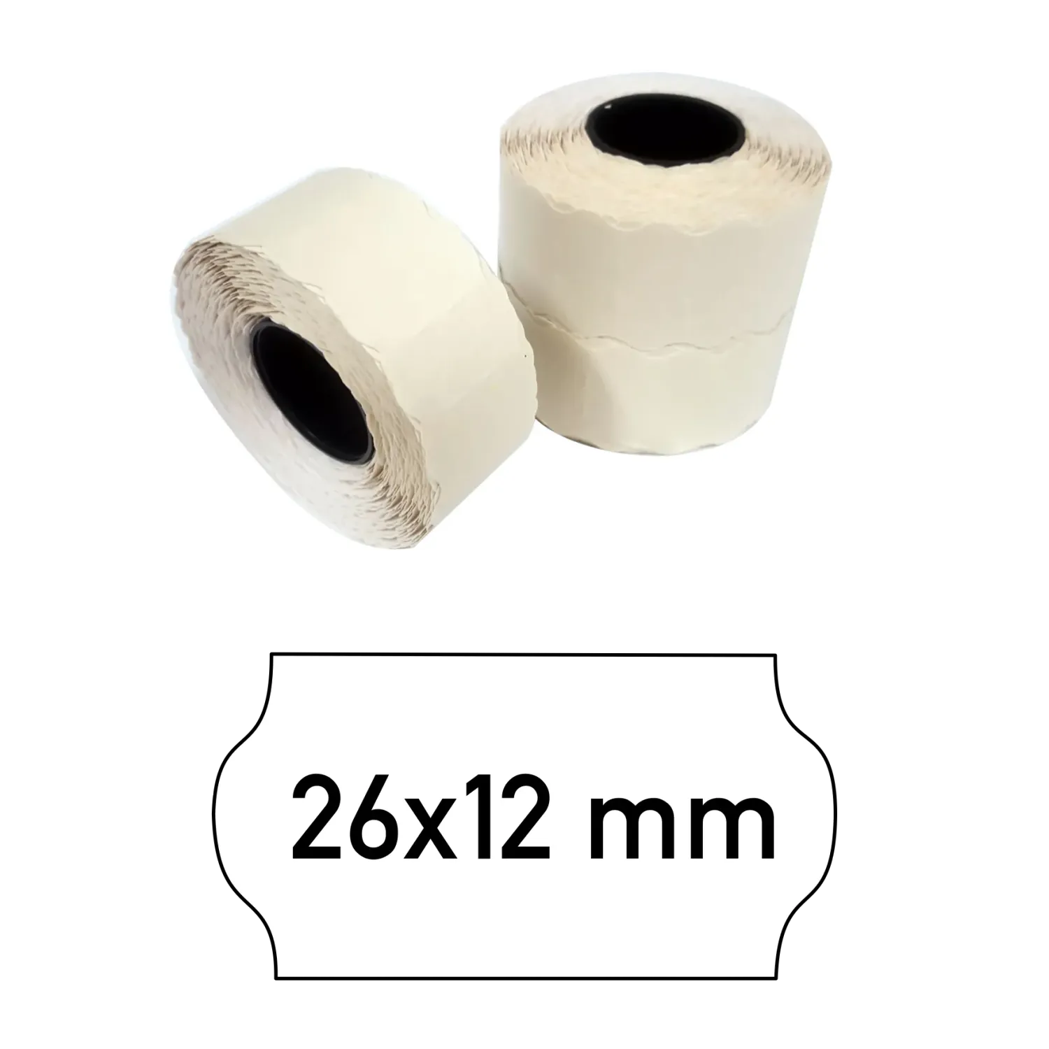 Price tags 26x12 mm white