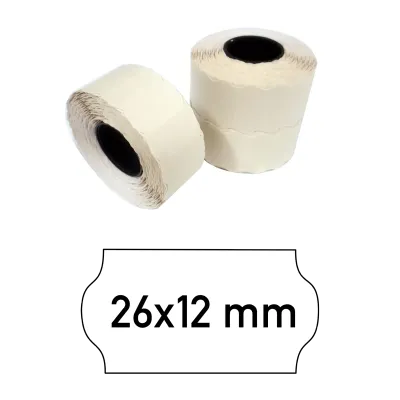 Price tags 26x12 mm white