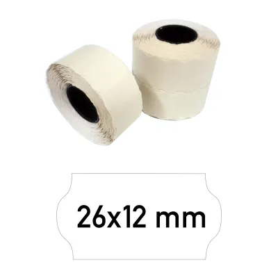 Price tags 26x12 mm white