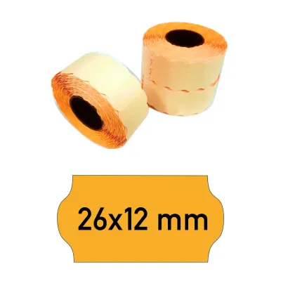 Price tags 26x12 mm orange