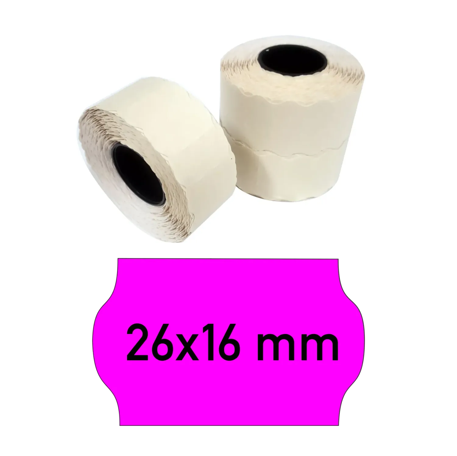 Price tags 26x16 mm magenta