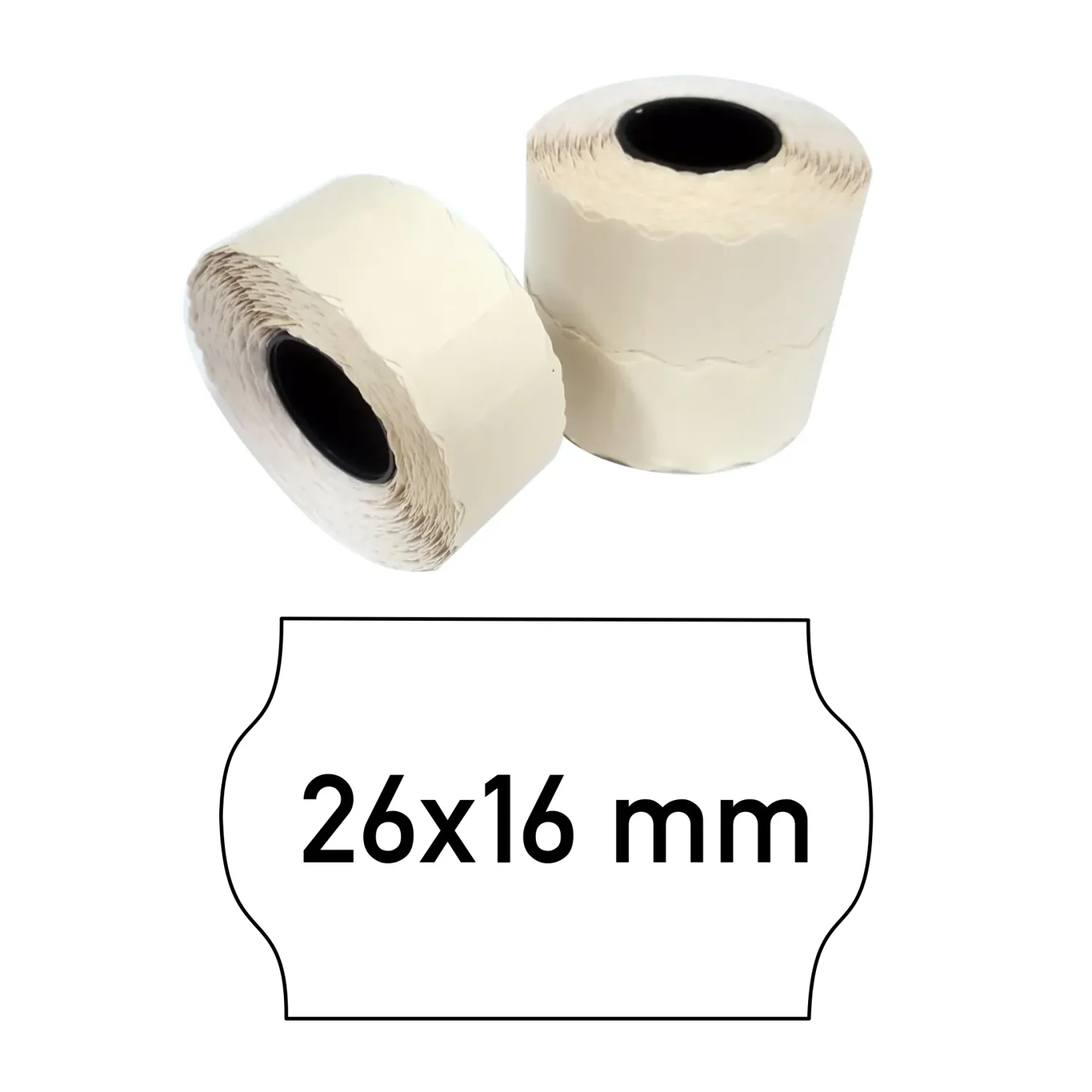 Price tags 26x16 mm white