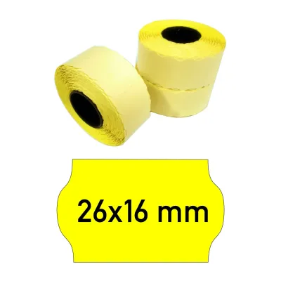 Price tags 26x16 mm yellow