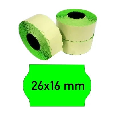 Price tags 26x16 mm green