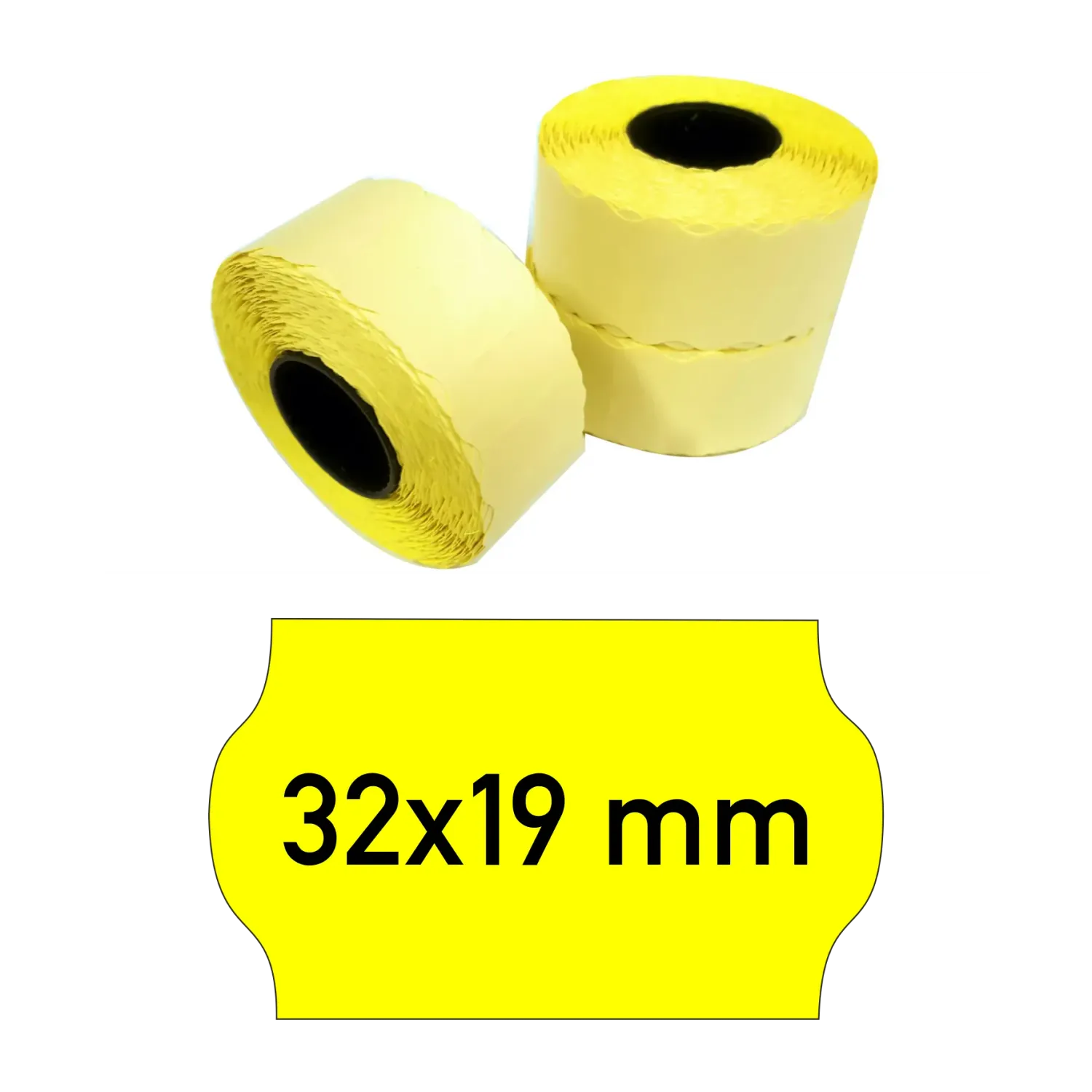 Price tags 32x19 mm yellow