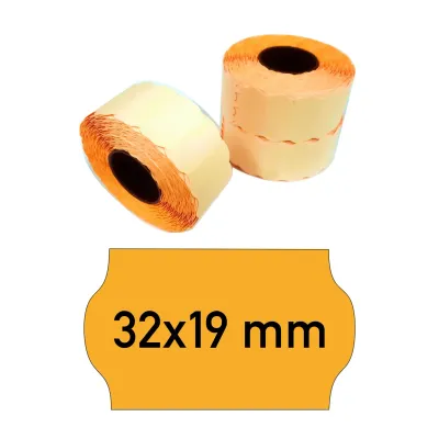 Price tags 32x19 mm orange
