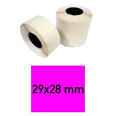 Price tags 29x28 mm magenta