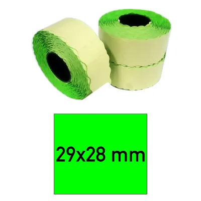 Price tags 29x28 mm green