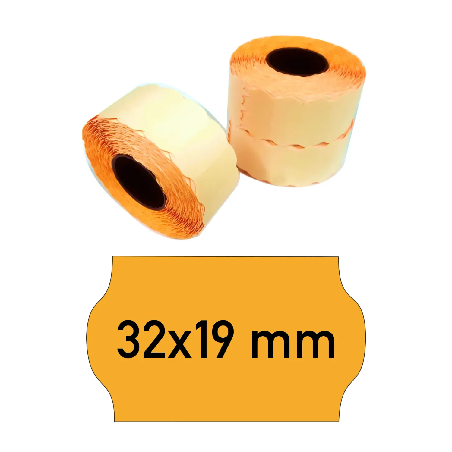 Price tags 32x19 mm orange