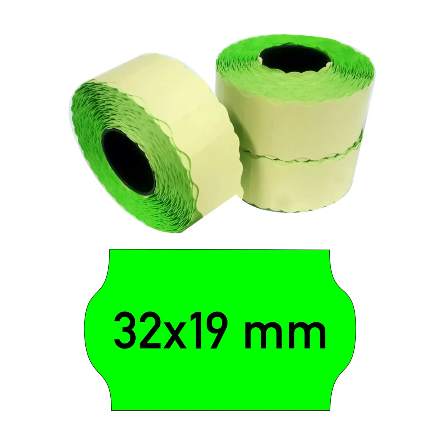 Price tags 32x19 mm green