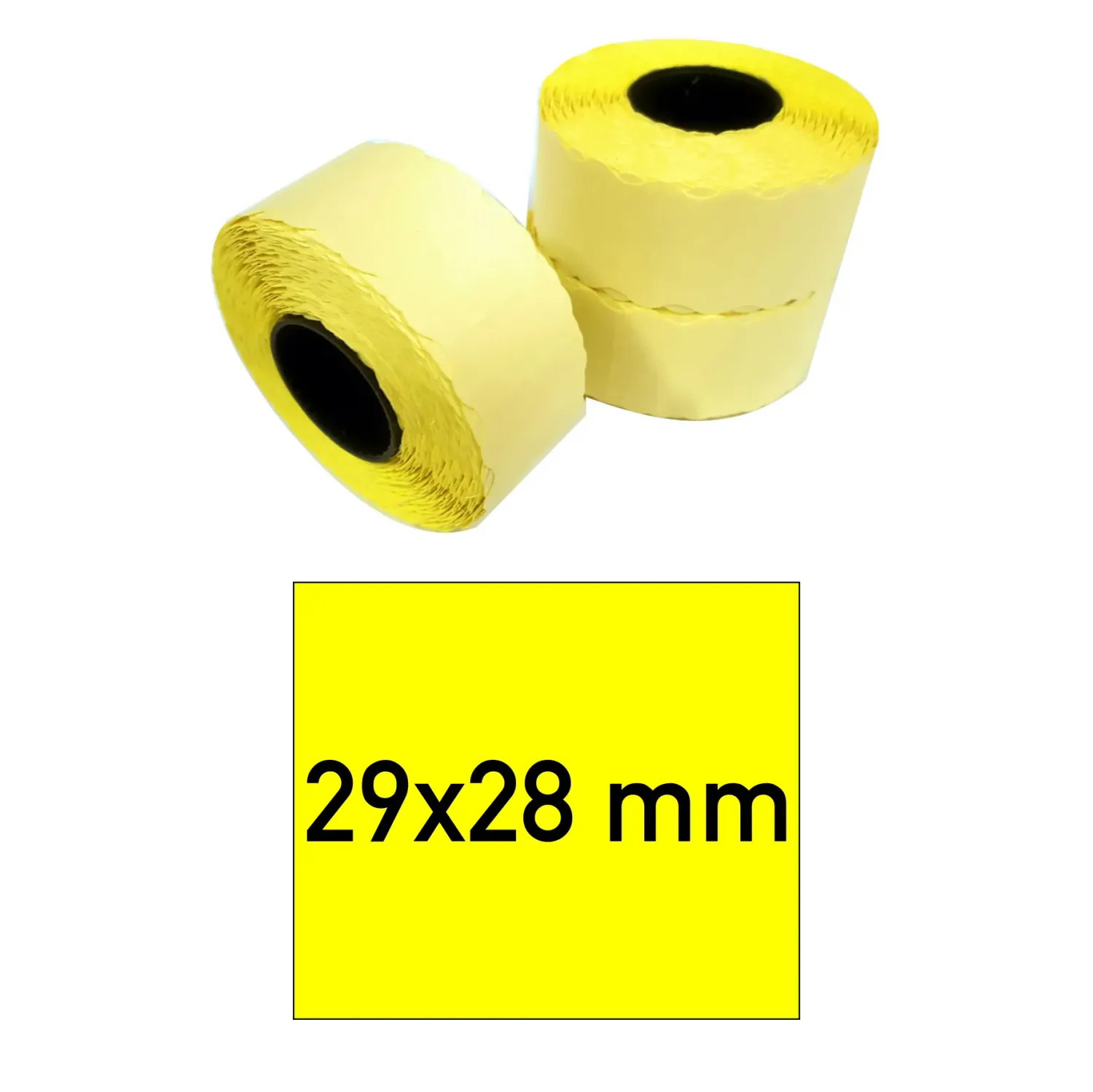 Price tags 29x28 mm yellow