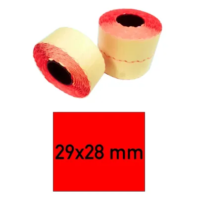 Price tags 29x28 mm red