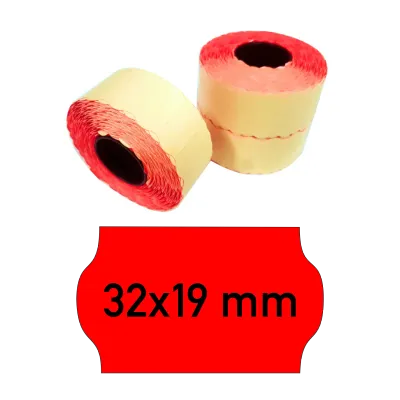 Price tags 32x19 mm red
