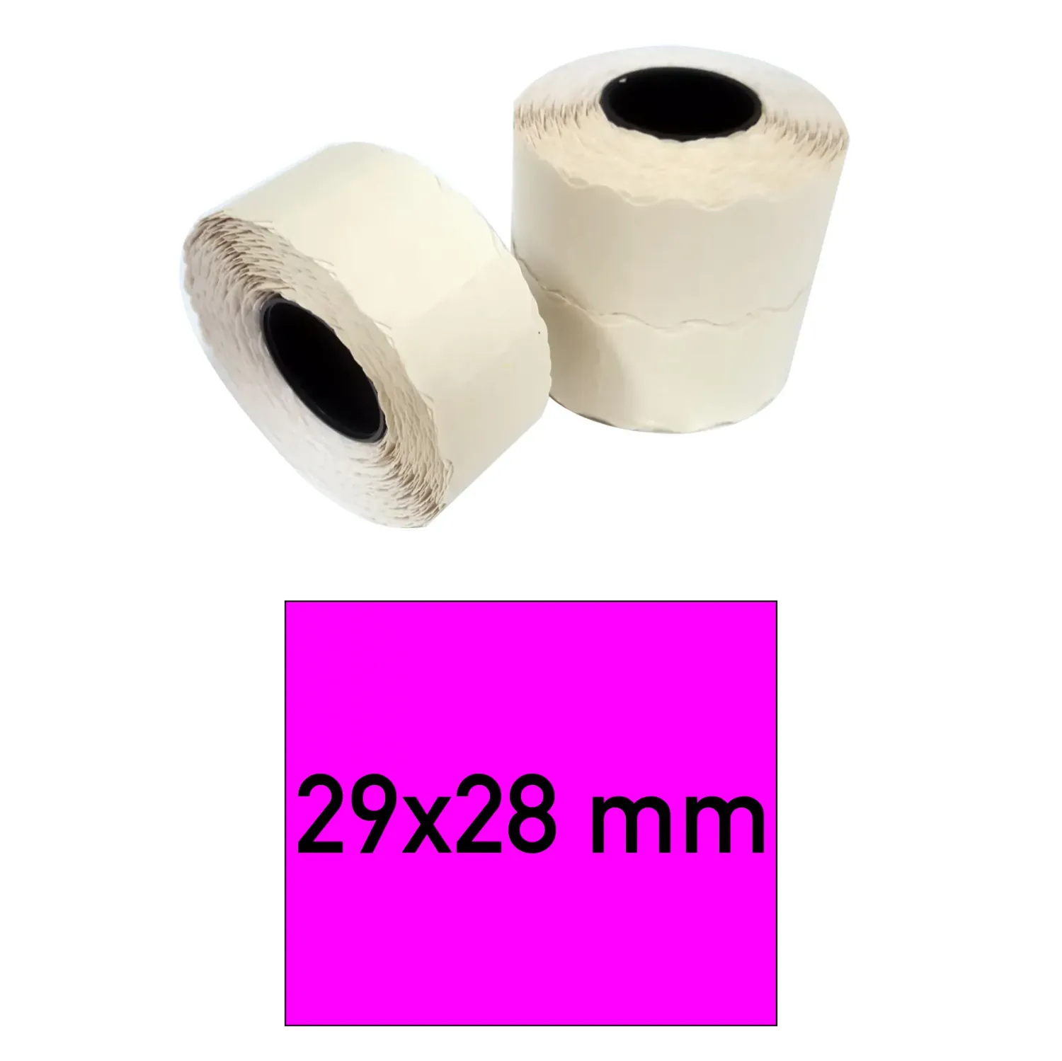 Price tags 29x28 mm magenta