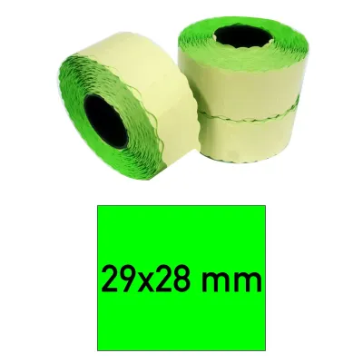 Price tags 29x28 mm green