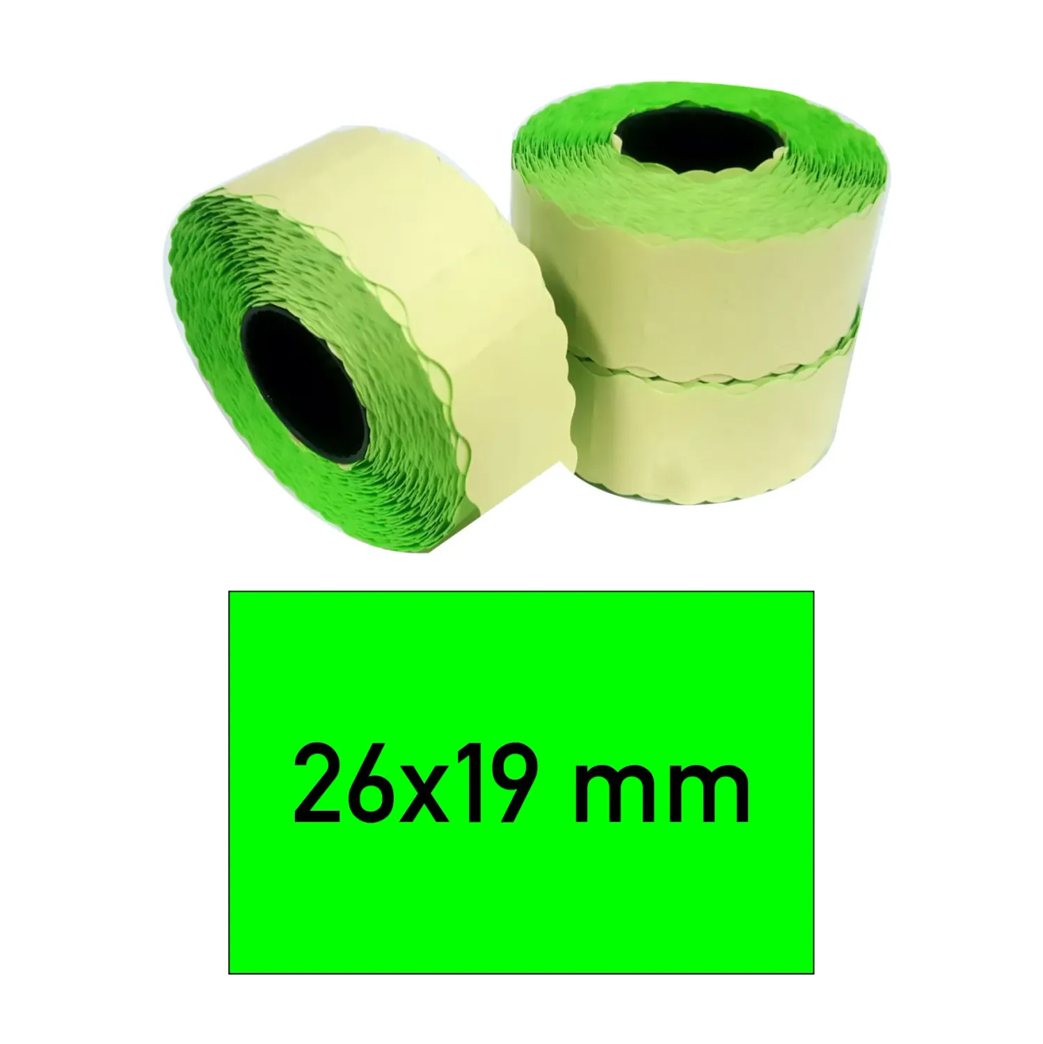 Price tags 26x19 mm green