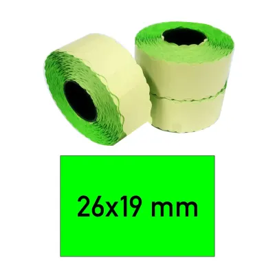 Price tags 26x19 mm green