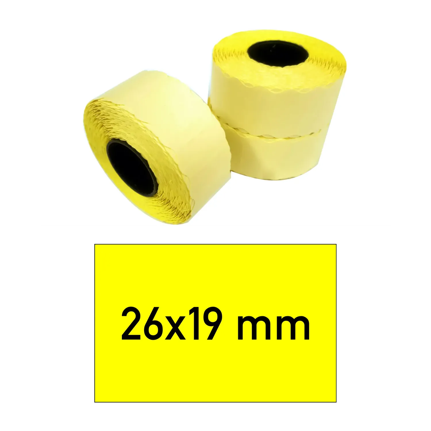 Price tags 26x19 mm yellow