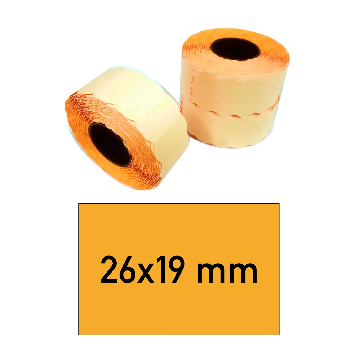 Price tags 26x19 mm orange