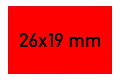 Price tags 26x19 mm red