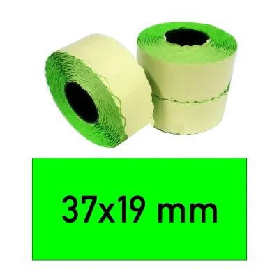 Price tags 37x19 mm green