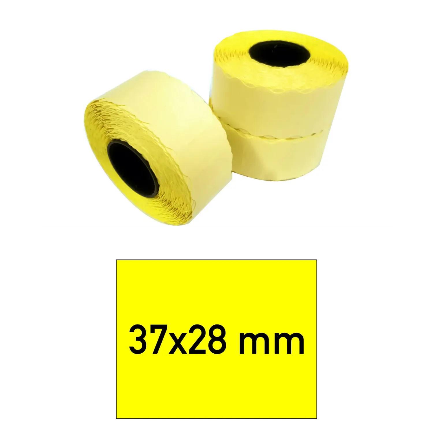 Price tags 37x28 mm yellow
