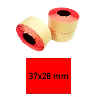 Price tags 37x28 mm red
