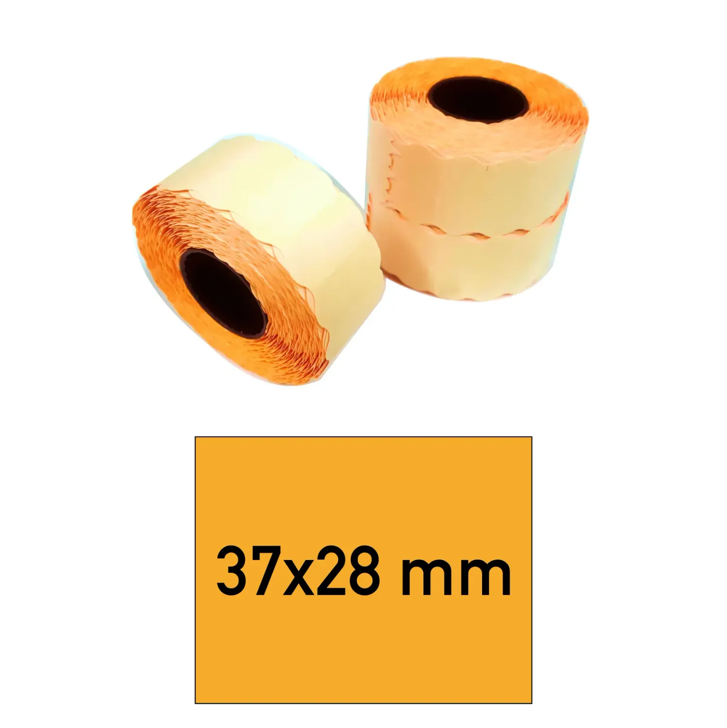 Price tags 37x28 mm orange