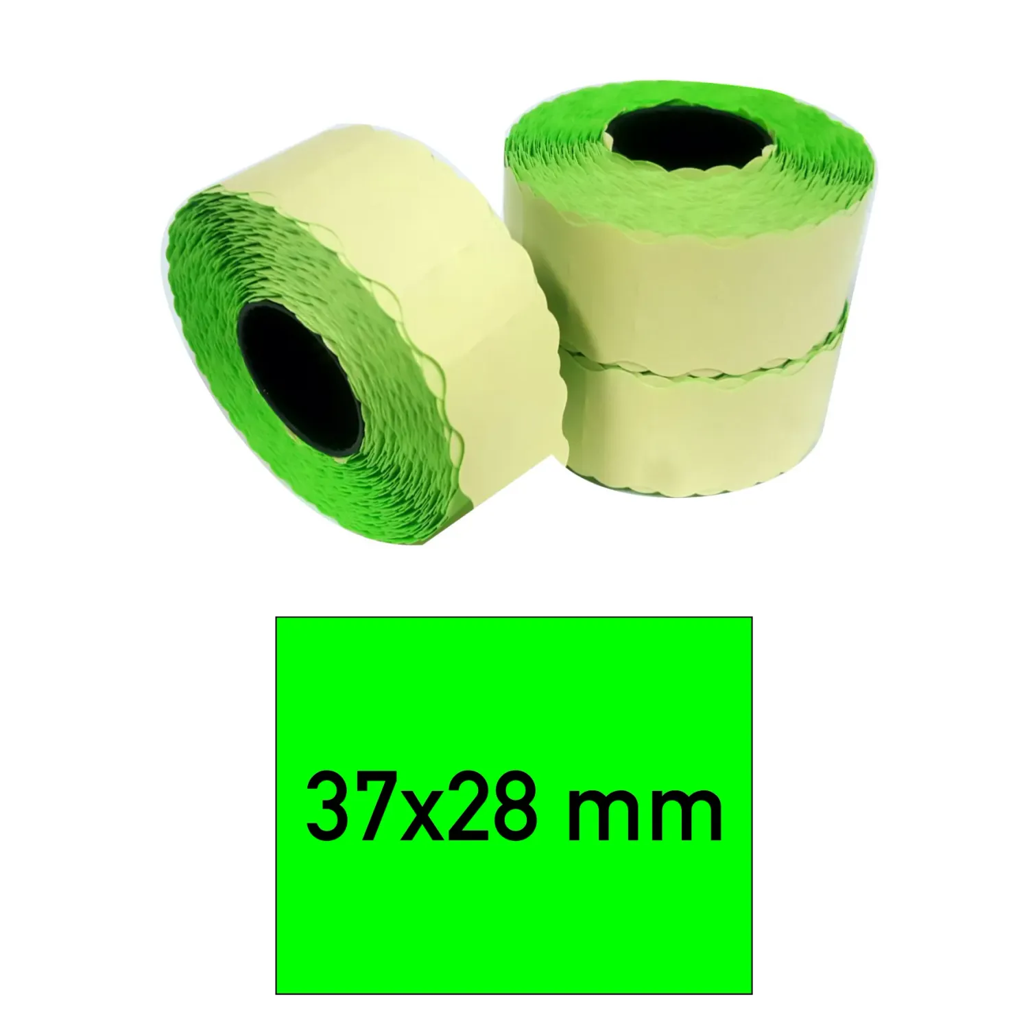 Price tags 37x28 mm green