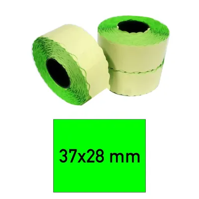 Price tags 37x28 mm green