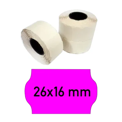 Price tags 26x16 mm magenta