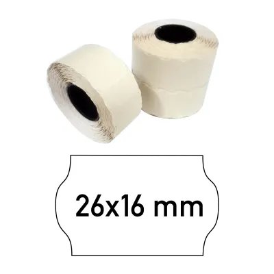 Price tags 26x16 mm white