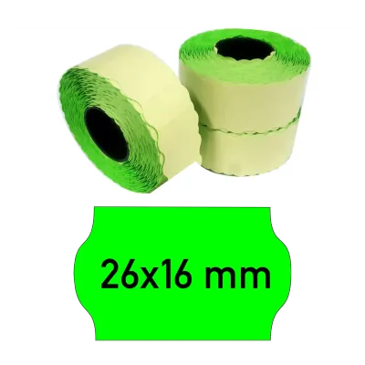 Price tags 26x16 mm green