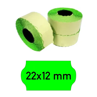 Price tags 22x12 mm green