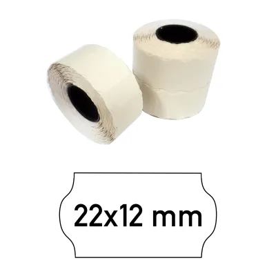 Price tags 22x12 mm white