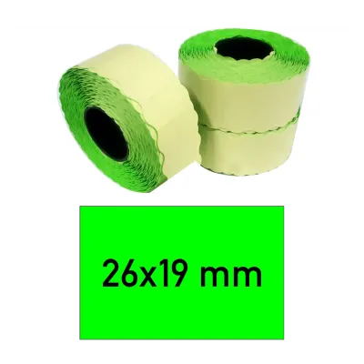 Price tags 26x19 mm green