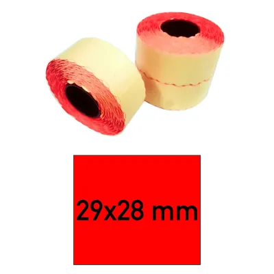Price tags 29x28 mm red