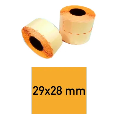 Price tags 29x28 mm orange