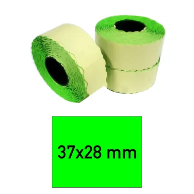 Price tags 37x28 mm green