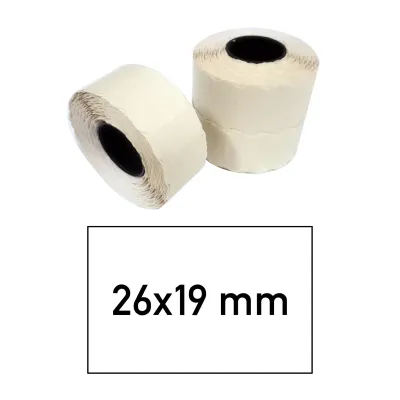 Price tags 26x19 mm white