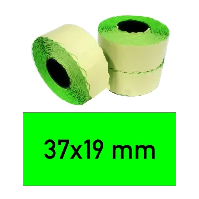Price tags 37x19 mm green