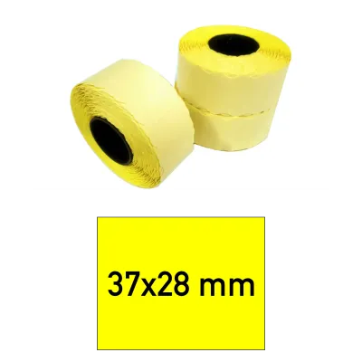 Price tags 37x28 mm yellow
