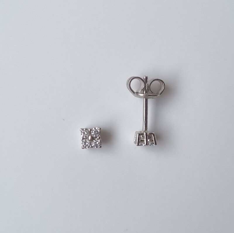 Ohrstecker Viereck Zirkonia